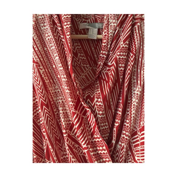 Rust Abstract Print Dress - Picture 5 of 6